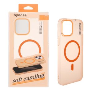 قاب اورجینال Syndee پشت مات MagSafe مدل Apple iPhone 12 Pro Max - نارنجی (پک دار )
