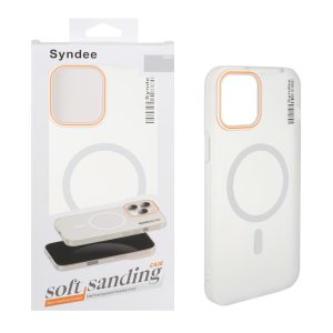 قاب اورجینال Syndee پشت مات MagSafe مدل Apple iPhone 12 Pro Max - سفید (پک دار )