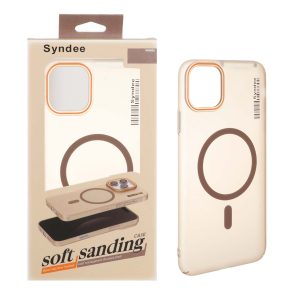 قاب اورجینال Syndee پشت مات MagSafe مدل Apple iPhone 11 Pro Max - صحرایی (پک دار )