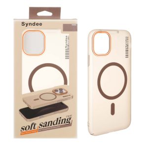 قاب اورجینال Syndee پشت مات MagSafe مدل Apple iPhone 11 - صحرایی (پک دار )