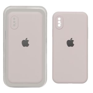 قاب سیلیکونی پاک کنی اورجینال Master Quality مدل Apple iPhone X / iPhone XS - خاکی (پک دار)