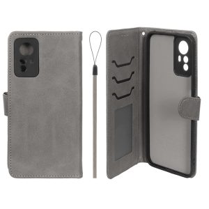کیف موبایل مگنتی درجه یک داخل خز MNC Plus مدل Xiaomi Redmi Note 12S - خاکستری