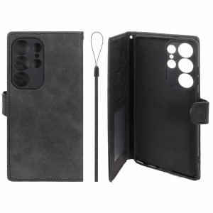 کیف موبایل مگنتی درجه یک داخل خز MNC Plus مدل Samsung Galaxy S25 Ultra - مشکی