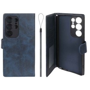 کیف موبایل مگنتی درجه یک داخل خز MNC Plus مدل Samsung Galaxy S25 Ultra - سرمه ای
