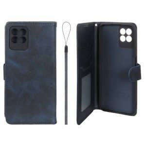 کیف موبایل مگنتی درجه یک داخل خز MNC Plus مدل Realme Narzo 50 - سرمه ای