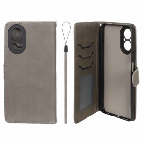 کیف موبایل مگنتی درجه یک داخل خز MNC Plus مدل Realme C67 4G - خاکستری