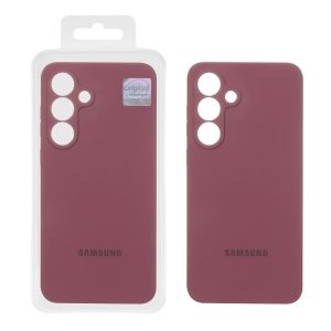 قاب سیلیکونی پاک کنی اورجینال Master Quality مدل Samsung Galaxy S25 FE - زرشکی (پک دار)