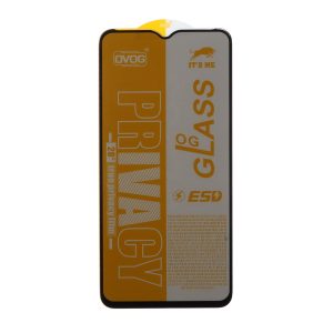 محافظ صفحه نمایش شیشه ای درجه یک Full Cover Privacy OG - ESD OVOG مدل Samsung Galaxy A12 / A02 / A02S / A03 / A03S / A03 Core / A04 / A04S / A04E / A13 / A23 / A32 5G / M02 / M04 / M12 / M13 / M23 / M33 /F13 / A1 Plus / A2 Plus / M4 / M5 / C30 / C30S