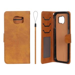 کیف موبایل مگنتی درجه یک داخل خز MNC Plus مدل Samsung Galaxy S6 - عسلی