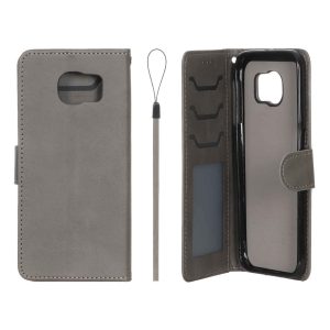 کیف موبایل مگنتی درجه یک داخل خز MNC Plus مدل Samsung Galaxy S6 - خاکستری