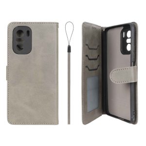 کیف موبایل مگنتی درجه یک داخل خز MNC Plus مدل Xiaomi Poco F3 / Redmi Mi 11i / Redmi K40 - خاکستری