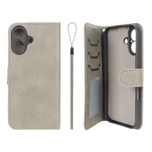 کیف موبایل مگنتی درجه یک داخل خز MNC Plus مدل Apple iPhone 16 - خاکستری