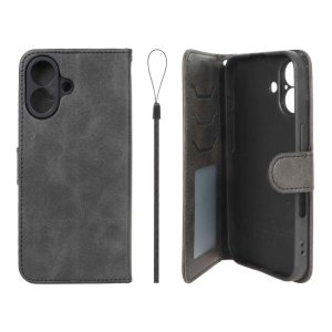 کیف موبایل مگنتی درجه یک داخل خز MNC Plus مدل Apple iPhone 16 - مشکی
