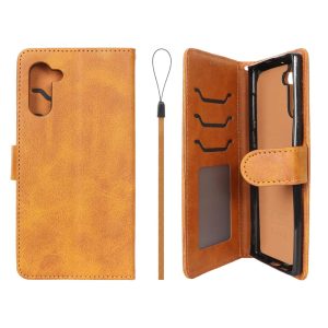 کیف موبایل مگنتی درجه یک داخل خز MNC Plus مدل Samsung Galaxy Note 10 - عسلی