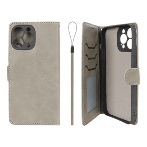 کیف موبایل مگنتی درجه یک داخل خز MNC Plus مدل Apple iPhone 13 Pro Max - خاکستری