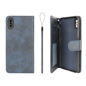 کیف موبایل مگنتی درجه یک داخل خز MNC Plus مدل Apple iPhone X / iPhone XS - سرمه ای