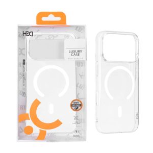 قاب اورجینال HDD کریستالی Slim PC MagSafe مدل Apple iPhone 17 Pro / iPhone 18 Pro - سفید (پک دار)