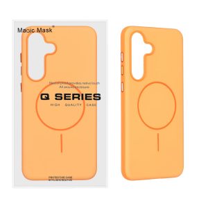 قاب Defender Shield پشت سخت Magsafe مدل Samsung Galaxy S25 FE - نارنجی (پک دار)