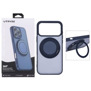 قاب اورجینال UTRYEE مات MagSafe لوپ استندشو Apple iPhone 17 Pro Max / iPhone 18 Pro Max - سرمه ای (پک دار)