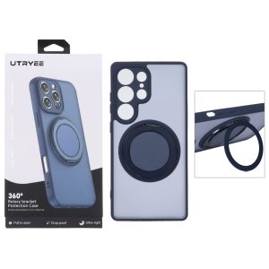 قاب اورجینال UTRYEE مات MagSafe لوپ استندشو Samsung Galaxy S25 Ultra - سرمه ای (پک دار)