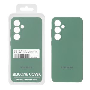 قاب سیلیکونی پاک کنی اورجینال Master Quality مدل Samsung Galaxy S24 FE - سبز ارتشی (پک دار)