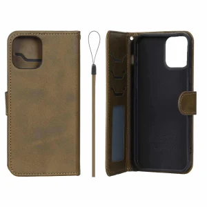 کیف موبایل مگنتی درجه یک داخل خز MNC Plus مدل Apple iPhone 12 Pro / iPhone 12 - سبز زیتونی