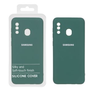 قاب نیو سیلیکون محافظ لنزدار RFF مدل Samsung Galaxy A30 / A20 - سبز (پک دار)