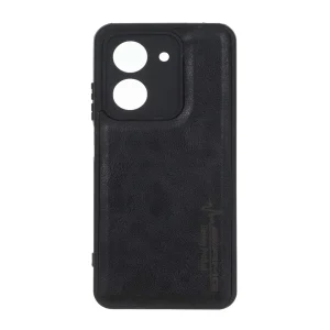 قاب طرح چرم AMG محافظ لنزدار Xiaomi Redmi A5 / Poco C71 - مشکی