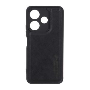 قاب طرح چرم AMG محافظ لنزدار Xiaomi Redmi 13X / Redmi 13 4G / Poco M6 4G - مشکی