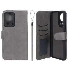 کیف موبایل مگنتی درجه یک داخل خز MNC Plus مدل Xiaomi Mi 13 Lite - خاکستری