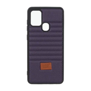 قاب Mont Blanc پافری طرح هاشور Samsung Galaxy A21s - بنفش