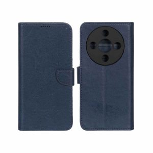 کیف چرمی موبایل مگنتی محافظ لنزدار KRF مدل Honor X9d - سرمه ای