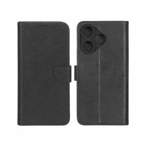 کیف چرمی موبایل مگنتی محافظ لنزدار KRF مدل Xiaomi Redmi 13X / Redmi 13 4G / Poco M6 4G - مشکی
