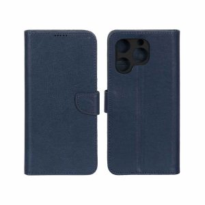 کیف چرمی موبایل مگنتی محافظ لنزدار KRF مدل Realme C61 - سرمه ای