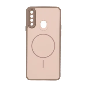 قاب Soft طرح مگ سیف محافظ لنزدار Samsung Galaxy A20s - نسکافه ای