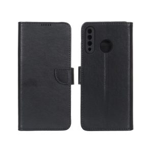 کیف چرمی موبایل مگنتی محافظ لنزدار KRF مدل Huawei P30 Lite - مشکی