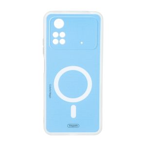 قاب Colorful Magic طرح مگ سیف محافظ لنزدار Xiaomi Poco M4 Pro 4G - آبی