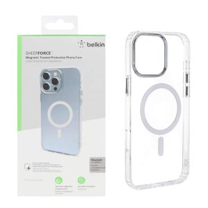 قاب belkin شفاف Magsafe مدل Apple iPhone 16 (پک دار)