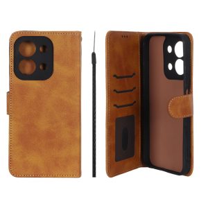 کیف موبایل مگنتی Crystal داخل مخمل نسخه گلوبال Xiaomi Redmi 15C / Poco C85 - عسلی