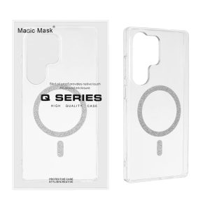 قاب اورجینال Magic Mask شفاف MagSafe اکلیلی Samsung Galaxy S25 Ultra (پک دار) - MPS