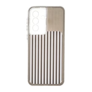 قاب مستطیلی Stripe لنز شفاف Samsung Galaxy A37 / A56 / A36 - مشکی