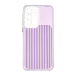 قاب مستطیلی Stripe لنز شفاف Samsung Galaxy A37 / A56 / A36 - بنفش
