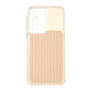 قاب مستطیلی Stripe لنز شفاف Samsung Galaxy A37 / A56 / A36 - گلبهی