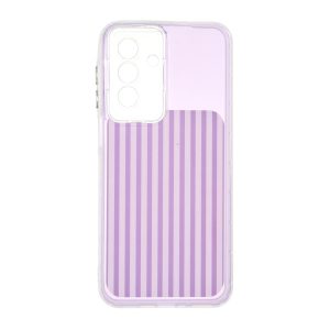 قاب مستطیلی Stripe لنز شفاف Samsung Galaxy A17 / A26 - بنفش