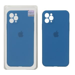 قاب سیلیکونی پاک کنی اورجینال Master Quality مدل Apple iPhone 11 Pro Max - آبی کاربنی (پک دار)