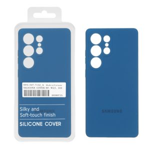 قاب سیلیکونی پاک کنی اورجینال Master Quality مدل Samsung Galaxy S25 Ultra - آبی کاربنی (پک دار)