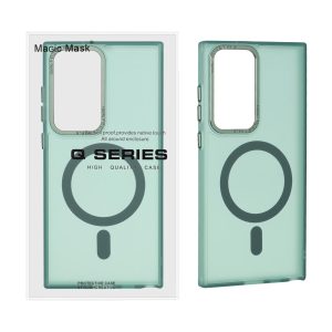 قاب Focus Pixels لنز آلومینیومی مات Magsafe مدل Samsung Galaxy S23 Ultra - سبز (پک دار)