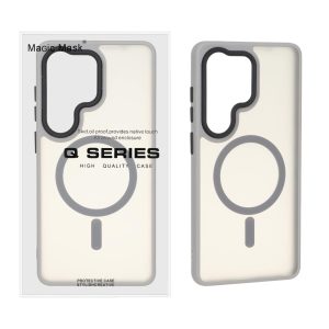 قاب اورجینال Magic Mask مات Magsafe بلک لنز Samsung Galaxy S26 Ultra - خاکستری (پک دار)