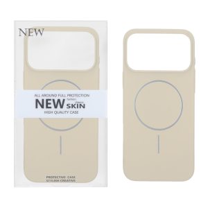 قاب اورجینال New Skin شاین MagSafe مدل Apple iPhone 17 Pro Max / iPhone 18 Pro Max - کرم (پک دار) - VIN