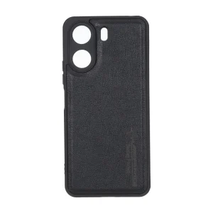 قاب طرح چرم AMG محافظ لنزدار Xiaomi Redmi 13C / Poco C65 - مشکی